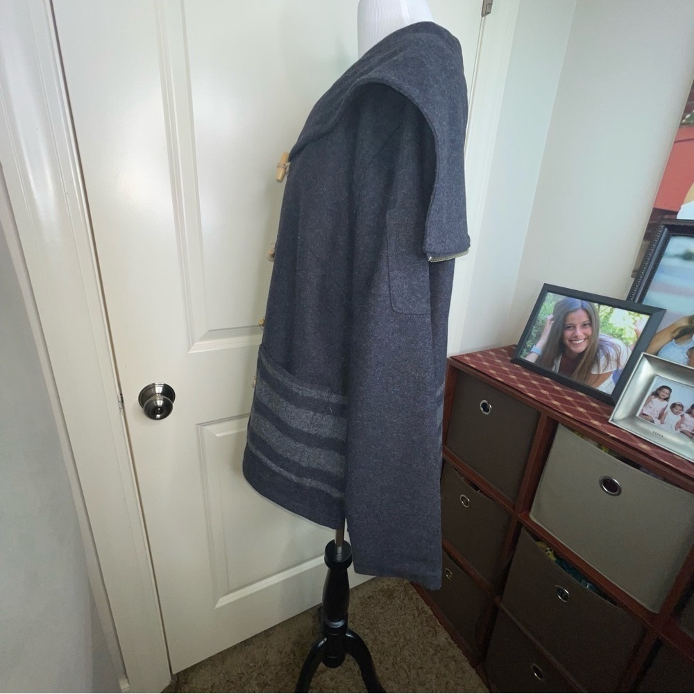Tommy Hilfiger Wool Blend Coat Hooded Toggle Rope Closure - Picture 6 of 17
